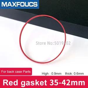 호환  빨간색 켓 0.6mm 두께 35-42mm O 링은 TISSOT 1853 Lelode Seastar PRX 수리 시계 예비 부품 1pcs 용