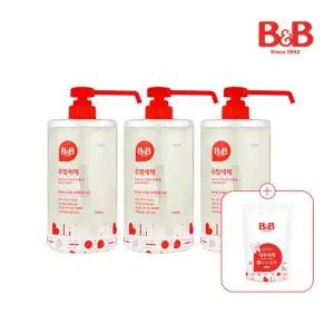 [비앤비][증정] 순한 세정 주방세제 1000ml X3개 +(세탁세제 800ml증정)