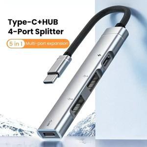 4in 1 Type-C 허브 USB 분배기 PD 충전 OTG 어댑터 데이터 확장기 도킹 스테이션 노트북 태블릿 유니버설