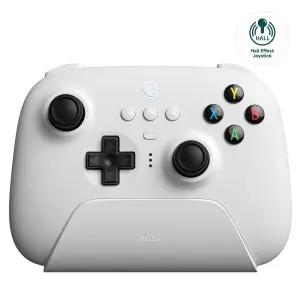 8Bitdo 얼티밋 2.4G 무선 컨트롤러 홀 이펙트 조이스틱 화이트 584068