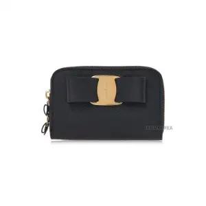 [라벨루쏘] [페라가모] 여성 바라 보우 카드 지갑 22 D288 NERO 0725290