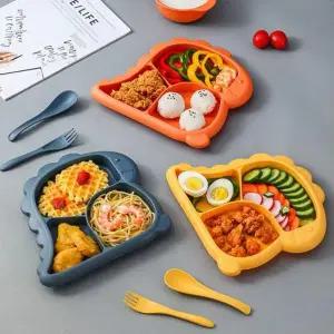 4색 1개 공룡 3칸식판 식기세트 공룡식판 아동식기 어