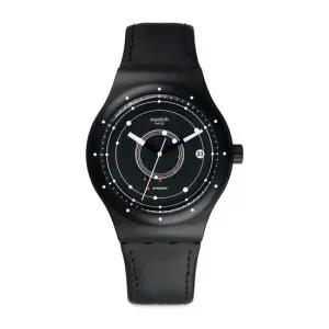 스와치 SUTB400 SISTEM BLACK SUTB400 공용 가죽 시계
