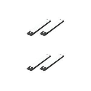 노바리빙 C타입 충전식 더 블랙 슬림 LED 센서등, 300mm, 주광색, 4개