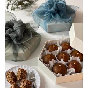 원형 블랙 박스 단지 4인치 바스크 다각형 답례 디저트 상자 우드 23X20X5 다각형박스