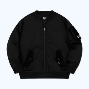 [Lee Kids](타임스퀘어점패션관)톤온톤 봄버 루즈핏 패딩점퍼 블랙 LK2403JU05 BK