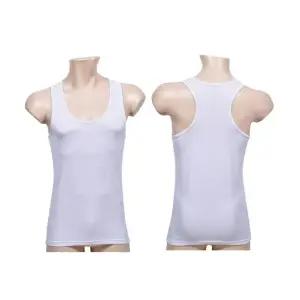 흡습속건 비침방지 스포츠웨어 런닝 홈웨어 화이트 - 스판덱스 셔츠 쾌적 남성 고신축 속옷 민소매 남자