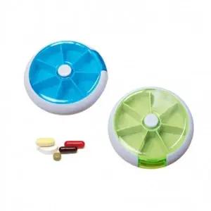 휴대용 일주일 요일별 알약케이스 비타민 약소분통 회전형 턴케이스_23420535