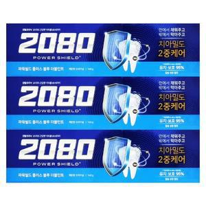 애경 2080 파워쉴드 플러스 블루 더블민트 치약 120g x 12개