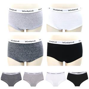 여성 면스판 사각 드로즈 팬티 4P세트 임파선보호