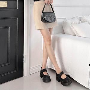 테안지 키높이 여성 로퍼 청키 둥근코 키작녀