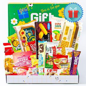 기프트 프리미엄2호 수입과자 종합선물세트 단체 행사 선물용 시상품 간식꾸러미 손잡이 박스