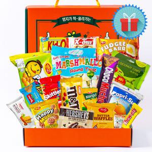 엄지척 알찬3호 수입과자 종합선물세트 단체 행사 선물용 시상품 간식꾸러미 손잡이 박스