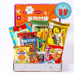 야미 실속1호 수입과자 종합선물세트 단체 행사 선물용 시상품 간식꾸러미 손잡이 박스