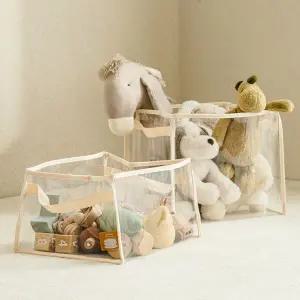 TPU 투명 정리함 수납 바구니 M 대형 장난감 인형 레고 보관함