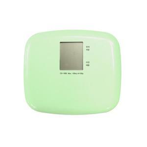 [아이워너]S 아이워너 미니전자 체중계 KS-1000 그린 LCD적용 최대하중 150kg 체중비교