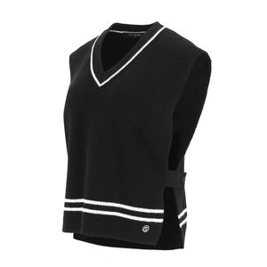 [엘르골프](김해점) (6K63101 199) 2024년 여성 가을 사이드 버튼 브이넥 니트 베스트