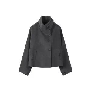 ZOOC 캐시미어 블랜드 하이넥 숏 코트 Z244MSG151