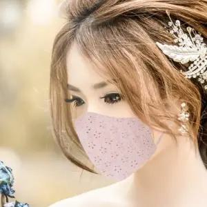 면 봄 여름 자수 사계절 패션 고급 마스크_23428569