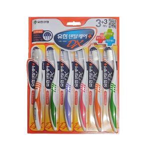 유한양행 덴탈케어 DX 3+3입 칫솔 x 4개