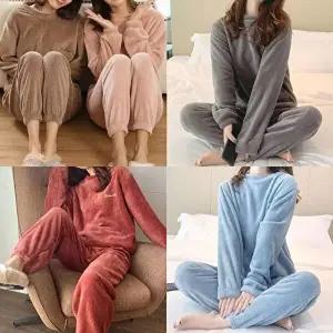 [서울양말]여성 밍크 극세사 수면잠옷세트 잠옷바지 겨울 실내복