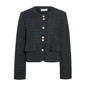 [JJ지고트](광주신세계)노카라 트윈 금장 트위드 자켓 GPBN0JK401