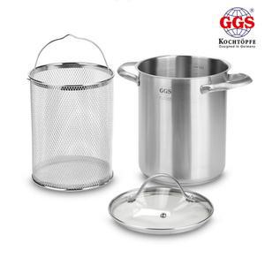 독일 GGS 안전하고 위생적인 304스탠 멀티스티머 파스타 냄비 16cm 4L 국수 파스타 비빔면 삶기 젖병소독