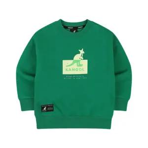 [캉골키즈]코튼 폴리 브러쉬드 빅 로고 스웨트셔츠 PD 0008 그린