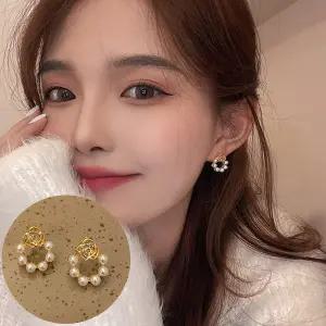 러디스 골드 장미 포인트 귀걸이