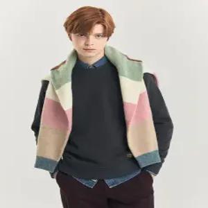 [24FW] HZTS4D601E3 그린 니트라이크 맨투맨