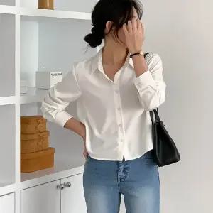 [코코블랑] 링클프리 스판 크롭 셔츠