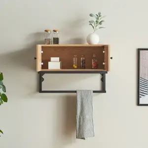 [텐스페이스]벽선반형 찬장 양념수납 철제프레임 수건걸이 ITG70R(착불)