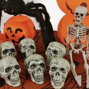 보너게인 할로윈파티 할로윈 할러윈 소품 데코 포토존 해골 얼굴모형세트 6개입