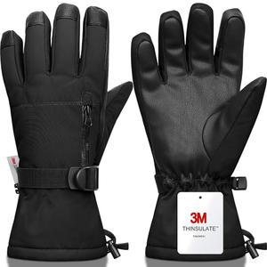 Odtmger 스노우 글러브, 터치스크린 스키 장갑, 3M Thinsulate 따뜻한 겨울용 장갑 부모 남자 여자