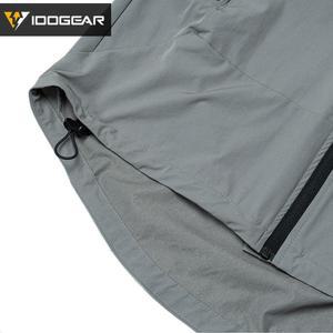 IDO 방풍 나일론 소프트쉘 후드 재킷 아웃도어 캠핑 여행 장비 남성 롱 코트 가을 시즌 제조