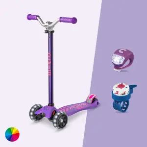 마이크로킥보드 맥시T 프로 디럭스 LED + 라이트 + 벨 세트