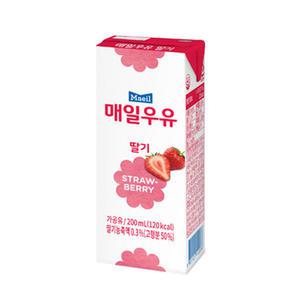 매일우유 멸균 딸기우유 200ml x  48팩
