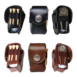 원우 볼 파우치 / 골프볼 파우치 / 골프공 파우치 / 벨트형 / 그린보수기 1개 + 볼마커 1개 + 티 3개 포함 / 블랙, 브라운