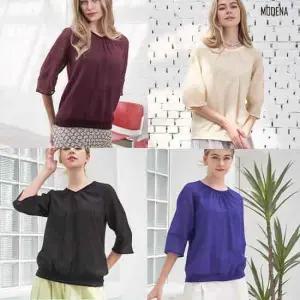 G.모데나 모달 블렌디드 벌룬소매 티블라스 4종 택1