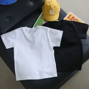 주니어 아동 남아 여아 초등학생 단체 기본 면 티셔츠 무지 반팔 티