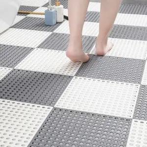 논슬립 물빠짐 매트 화이트 10P/욕실발판/베란다매트/욕실발매트/화장실매트/욕실미끄럼방지매트/현관발매