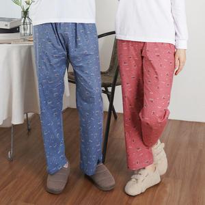 국내생산 남녀 순면 60수 파자마 9부 바지 사계절 잠옷 팬츠 실내복 홈웨어
