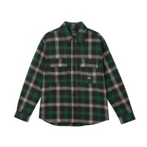 플란넬 체크 셔츠 7067 다크그린