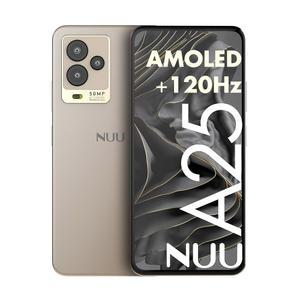 T-Mobile, ATT, 크리켓, 민트, 울트라, 메트로, 게이밍 폰, 옥타코어 헬리오 G99, 4G/LTE 듀얼 SIM, 6GB + 128GB 50MP 카메라, 샴페인, 해외 여행용 NUU A25 AMOLED 6.7인치 휴대폰