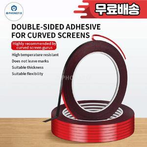 Phonefix 양면 테이프 접착 스티커 휴대폰 LCD 곡선 태블릿 디스플레이 수리 2mm 5/10mm 너비