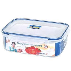 쿨맥시 직6호 2.0L 투명 밀폐용기 반찬통