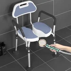 임산부 노인 환자용 목욕의자 장애인 어르신 샤워 욕실 의자 이동식 접이식 높이조절 등받이 요양원 비데