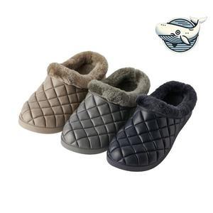 [오너클랜]부드러운 체크 누빔 겨울 슬리퍼 실내 털슬리퍼