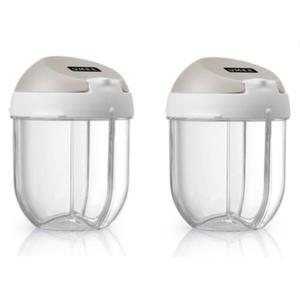 유미 아기 베이비 외출 휴대용 분유 케이스 오트밀 X2