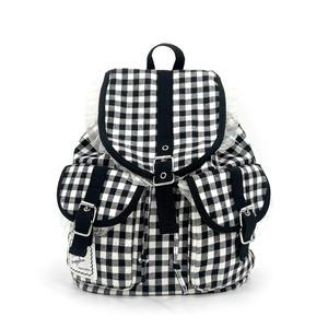 고스 체크 프릴 투포켓 보부상 백팩 스트링 백팩